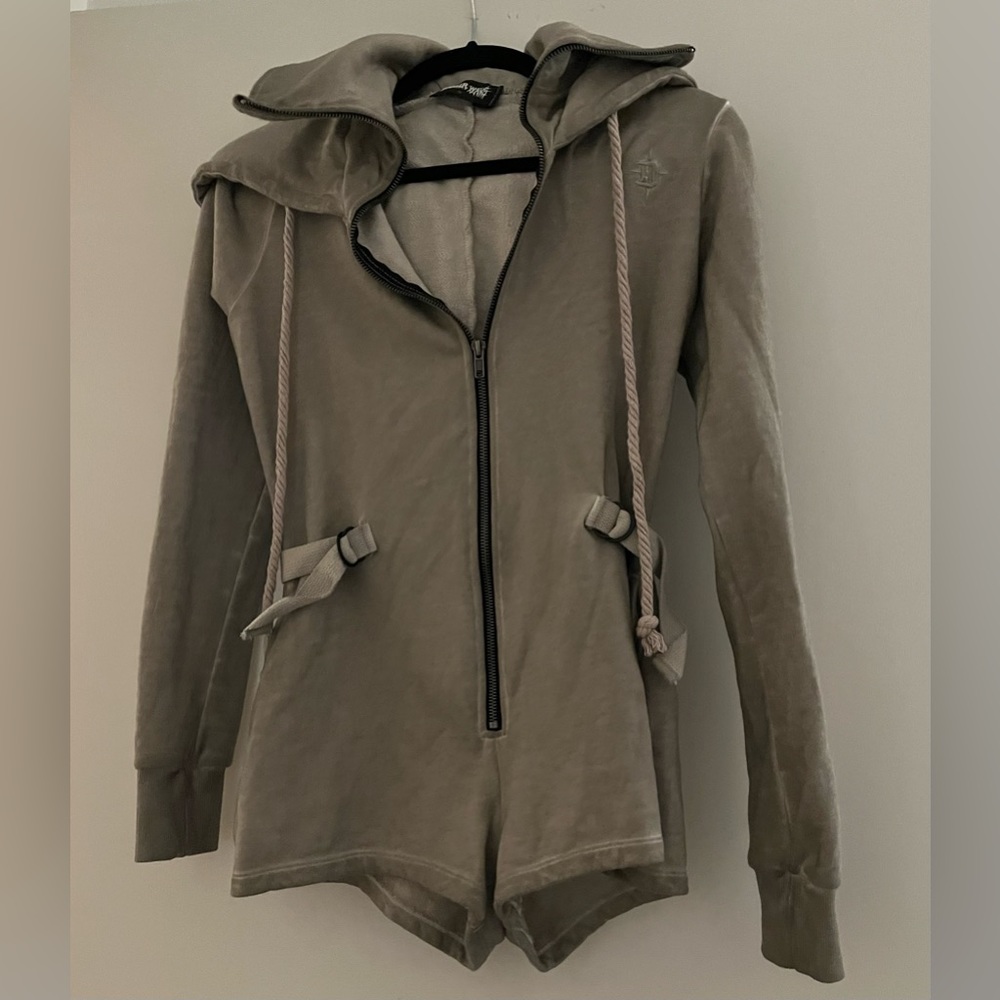 Gray cotton cozy jumpsuit